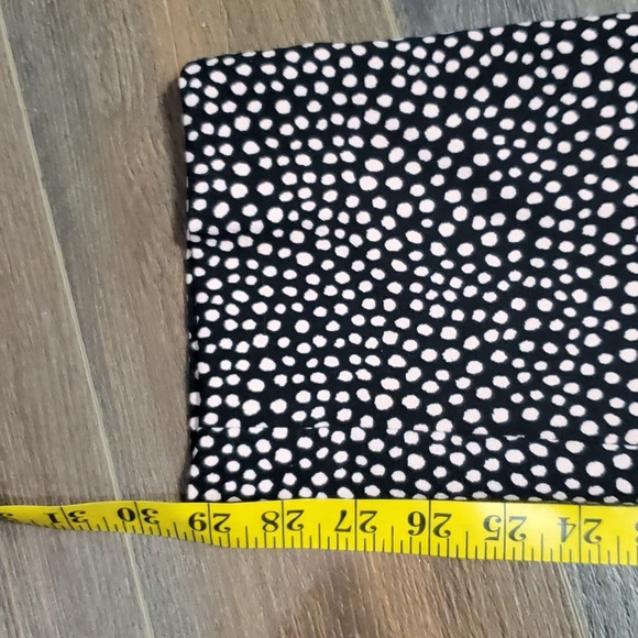 Talbots black with pink polka-dot pattern stretch trouser pants - Picture 3 of 8